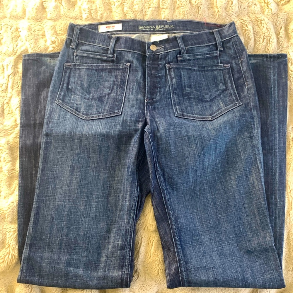 Banana Republic Indigo Wide Leg Jeans